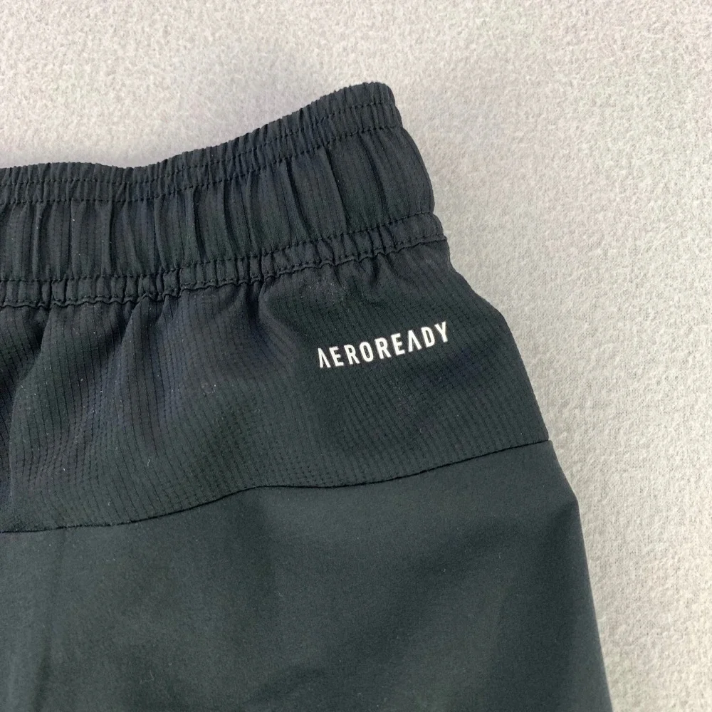 adidas AeroReady Pants Mens L Black Athletic Sportswear Ankle Crop Soccer Taper